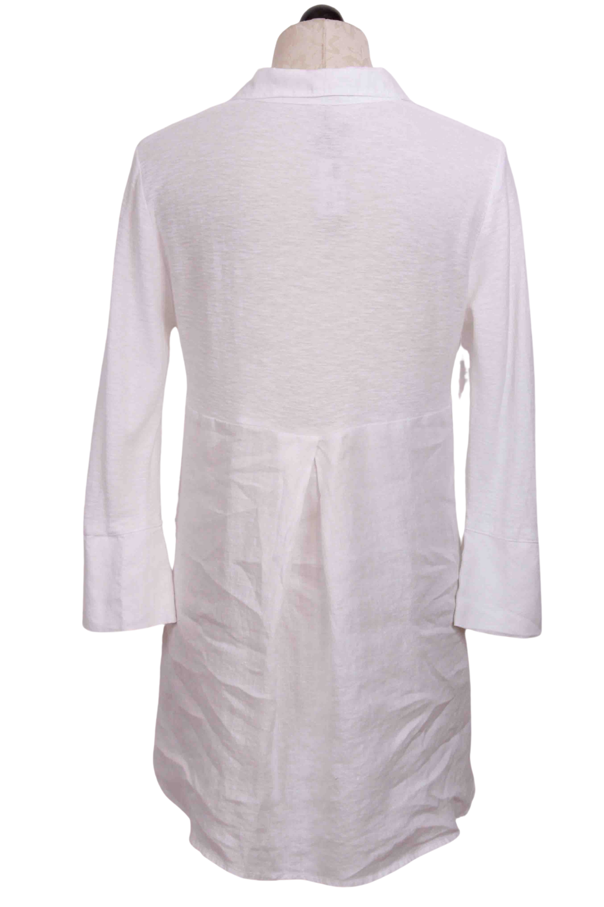 back view of White Button Down Easy Shirt by Cut Loose