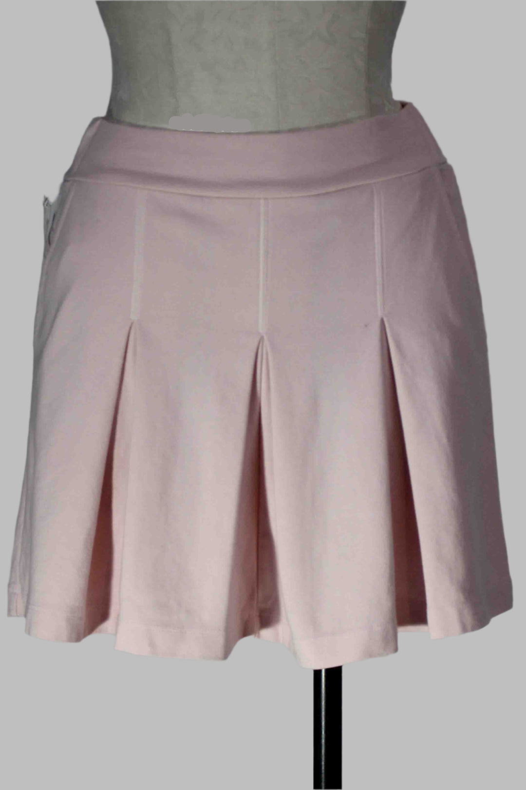 Pink Tint Ponte Pleated Mini Skirt by Stateside 