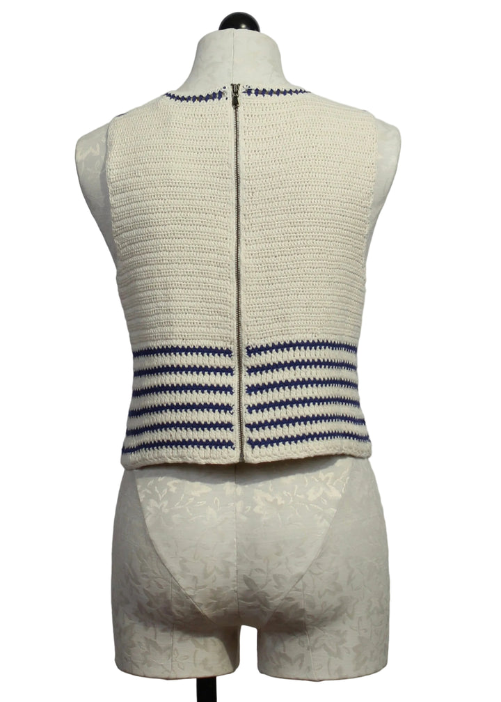 back view of Cass Top in Tides Blue by Marie Oliver