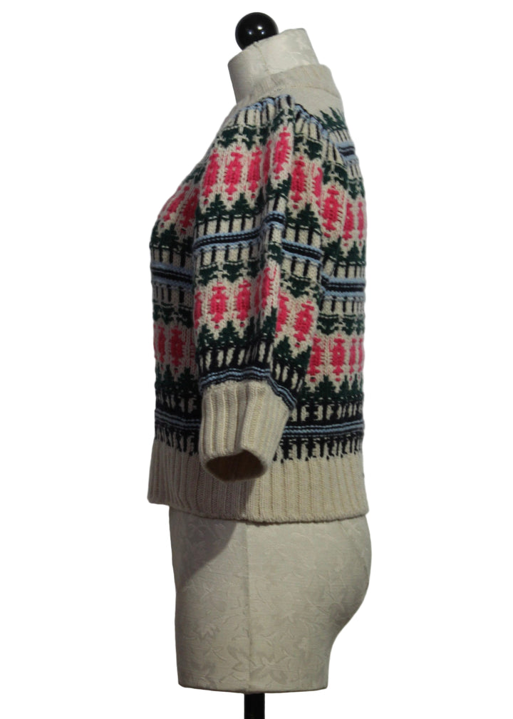 side view of the Forest knit Gail Sweater Top by Marie Oliver