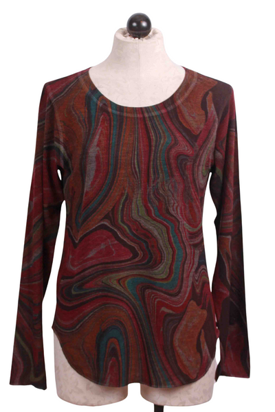 Multicolored Swirl Print Top by Nally and Millie