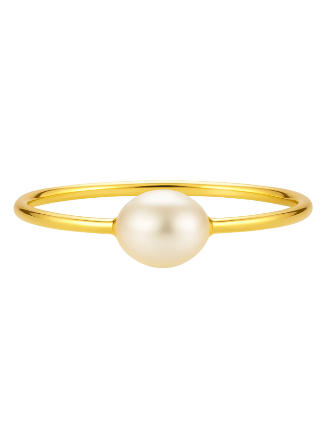 Somers Pearl Ring Gold by Ellie Vail