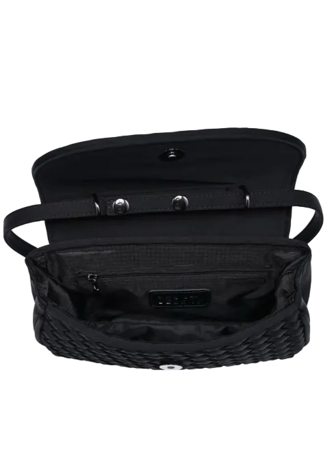 inside of the Black Astra Shoulder Bag by Sol and Selene