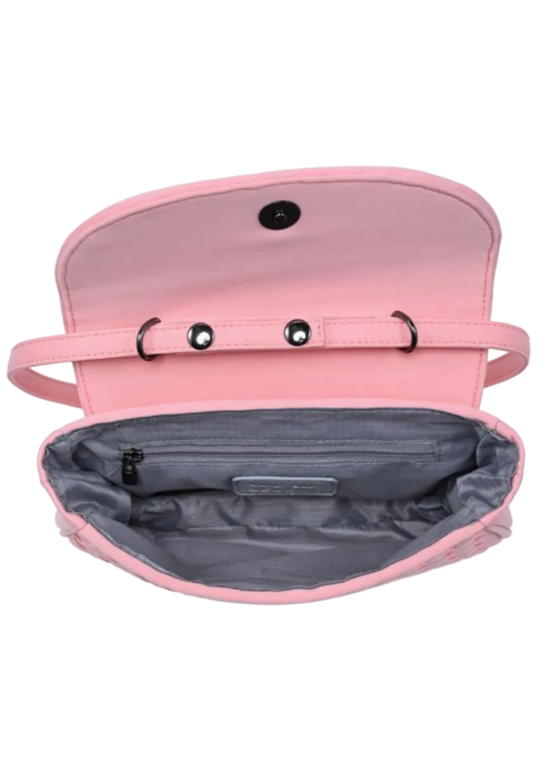 inside view of Blush Colored Astra Shoulder Bag by Sol and Selene