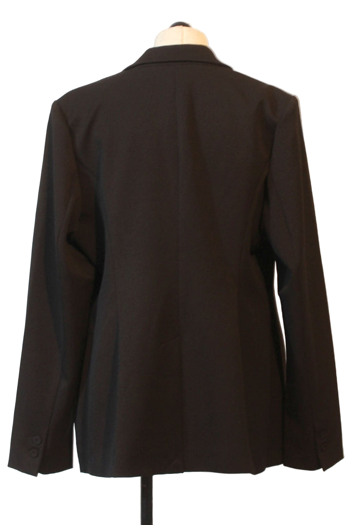 back view of The Favorite Blazer by Favorite Daughter in Black with a single button closure 