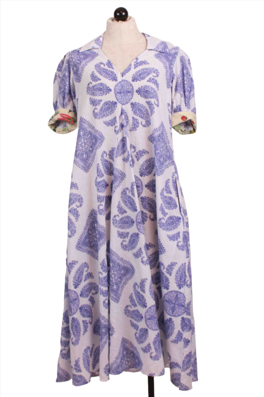 Short Sleeve Big Oversized Paisley Montauk Dress by Dizzy Lizzie