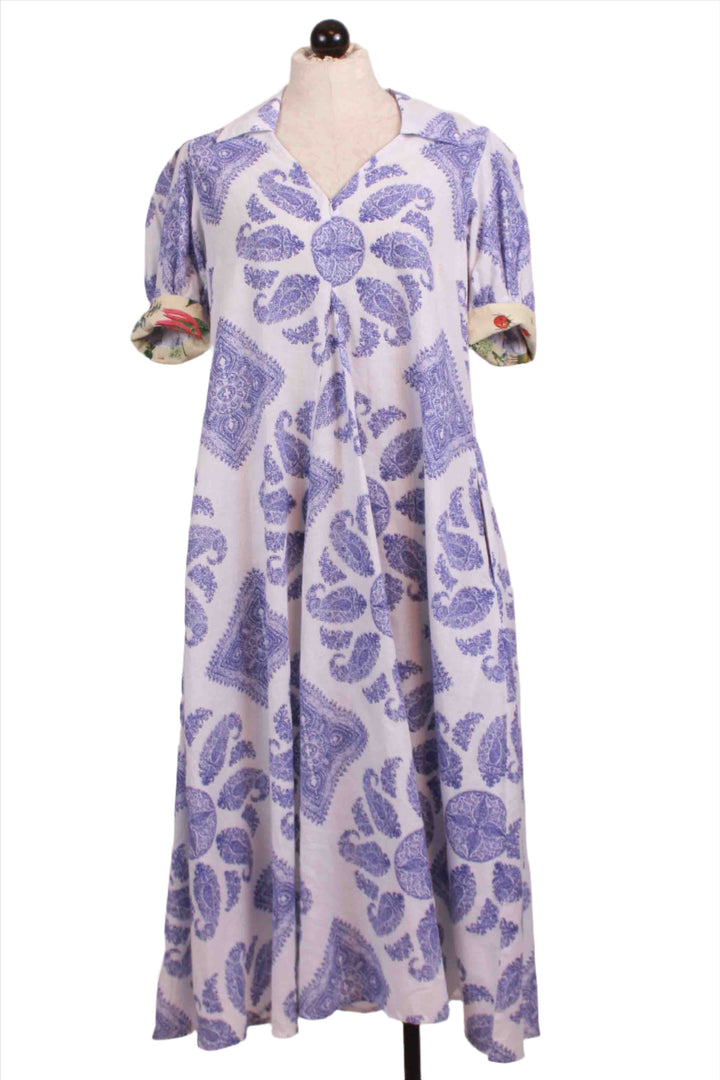 Short Sleeve Big Oversized Paisley Montauk Dress by Dizzy Lizzie