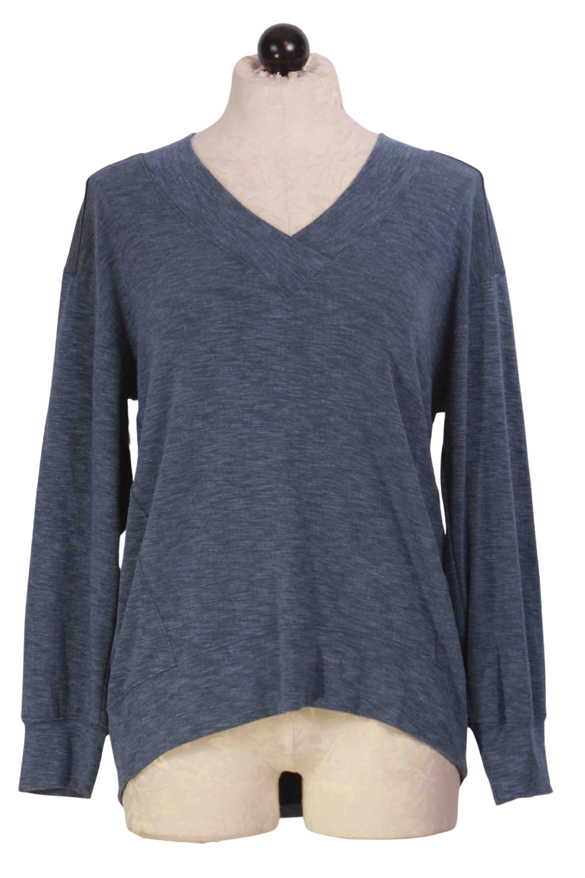 Seaport Slubbed V Neck Top by Nally and Millie