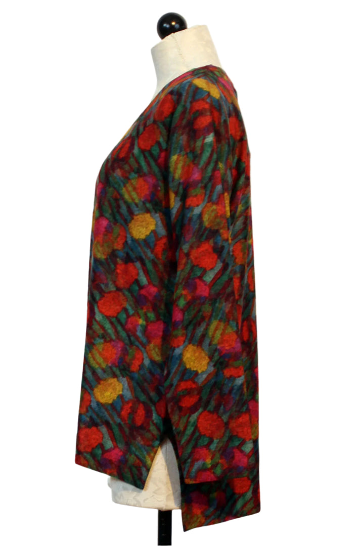 side view of Brushed Long Sleeve Camo Floral Top by Nally and Millie 