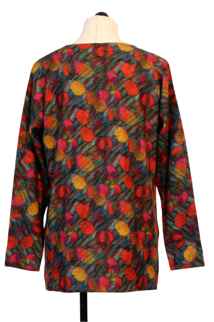 back view of Brushed Long Sleeve Camo Floral Top by Nally and Millie 
