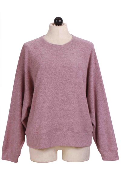 Rose Blossom Brushed Long Sleeve Crew Neck Top by Nally and Millie