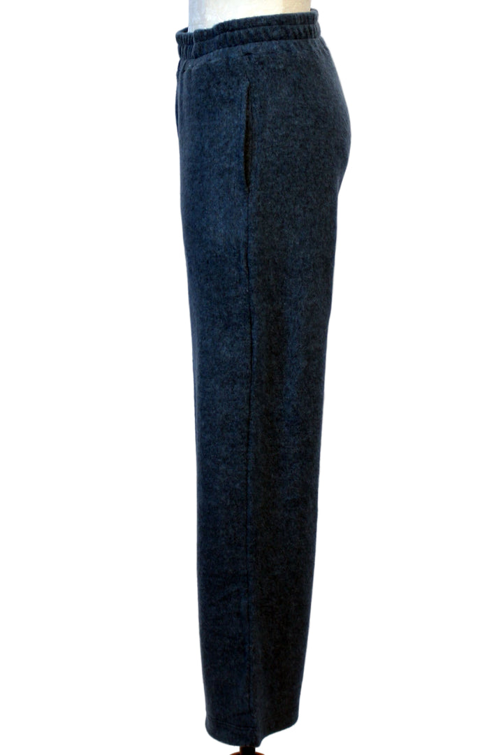 side view of Lagoon colored Plush Pull On Pant by Nally and Millie with Pockets