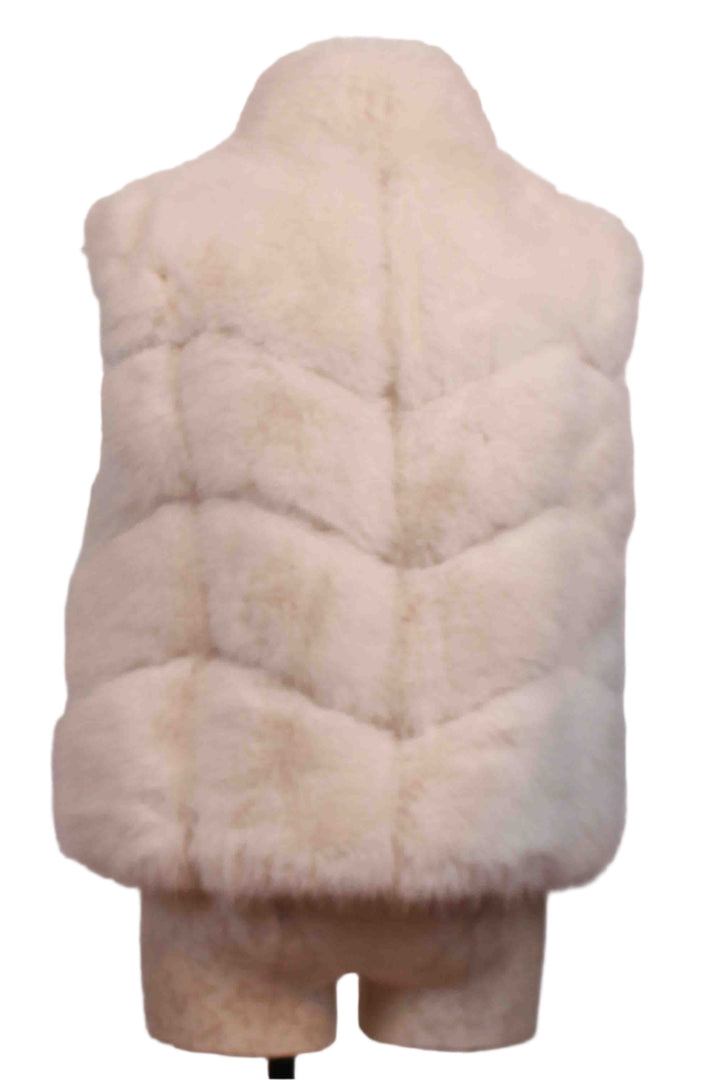 back view of White Rosario Faux Fur Vest by Generation Love