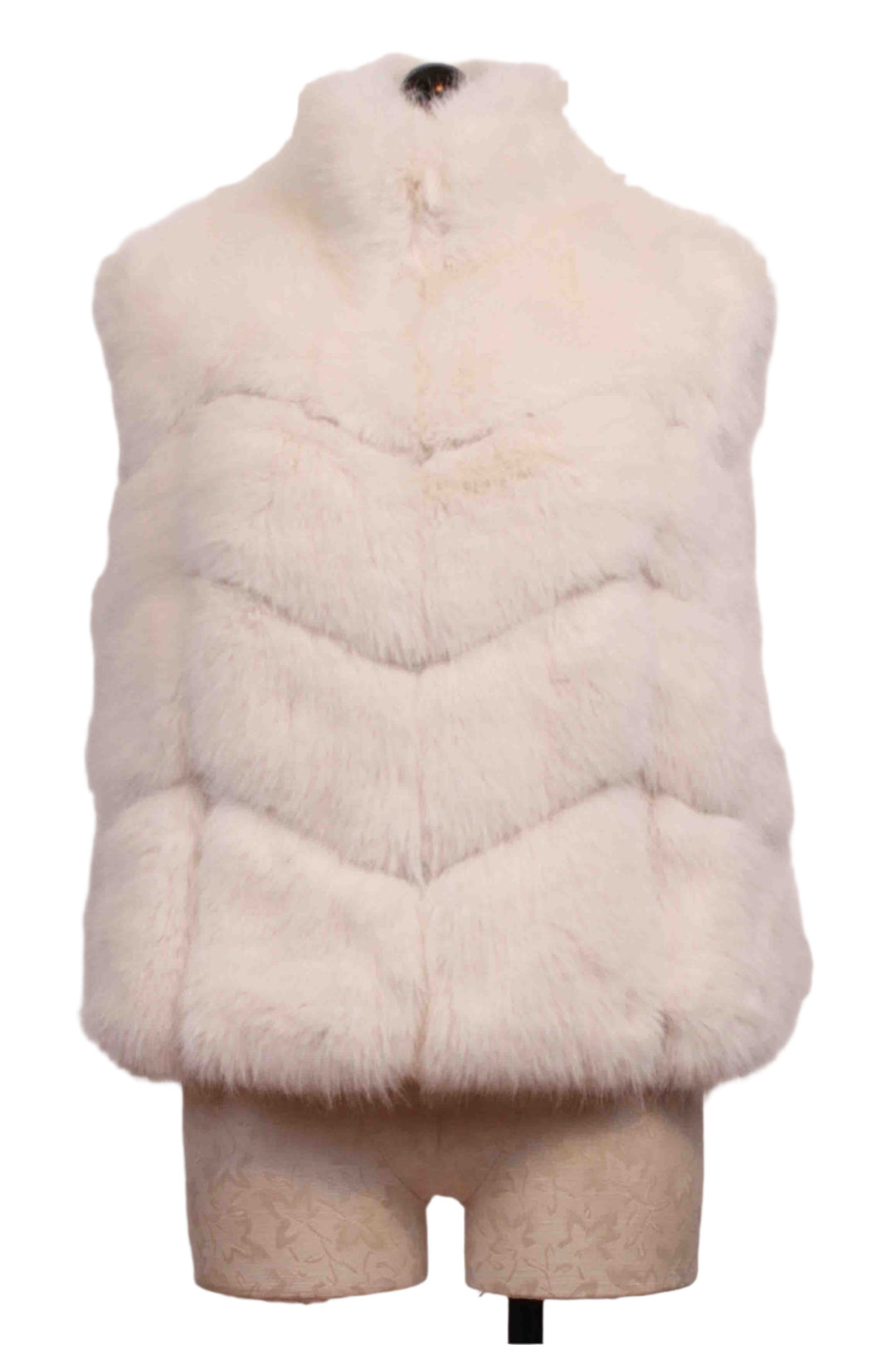 White Rosario Faux Fur Vest by Generation Love