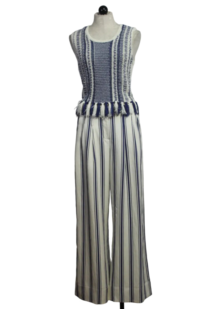 Macbee Striped Pant by Marie Oliver paired with the Collins Striped Tank with fringe by Marie Oliver