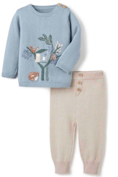 Treehouse Forest Sweater with Pants Set by Elegant Baby