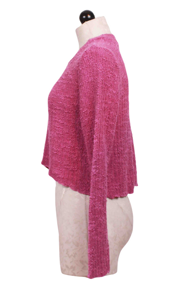 side view of Cosmo Curved Crop Sweater by Cut Loose