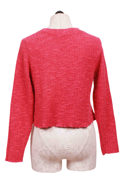 back view of Watermelon Curved Crop Sweater by Cut Loose