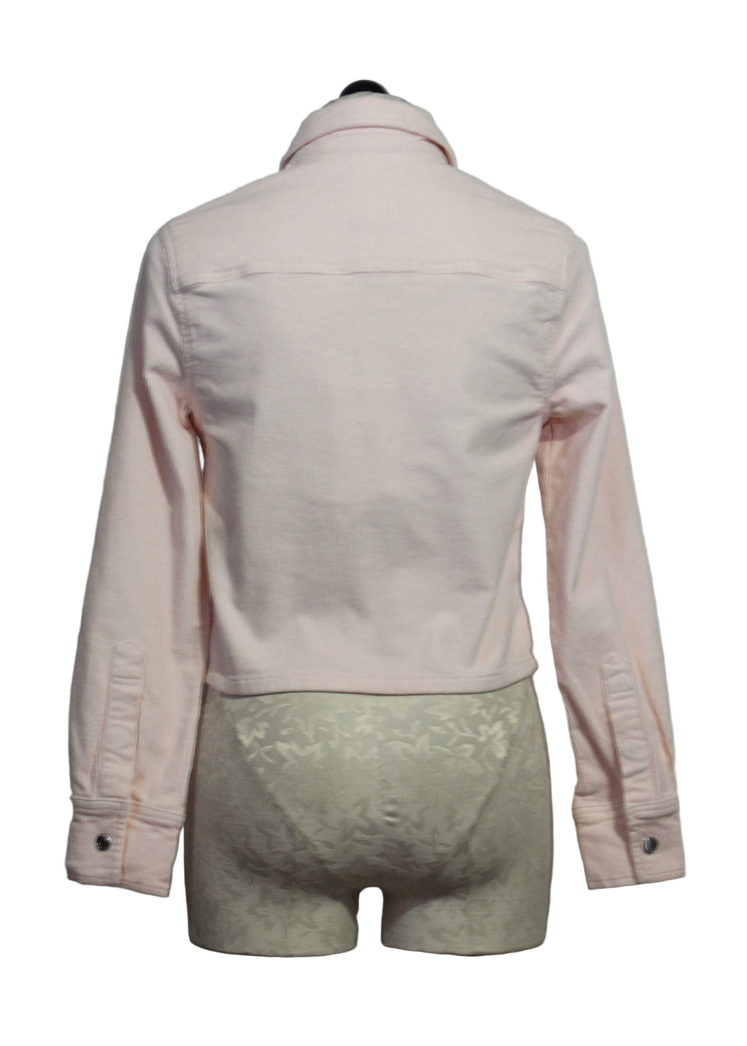 back view of the Powder Pink Corduroy Long Sleeve Montauk Shirt by DL1961 