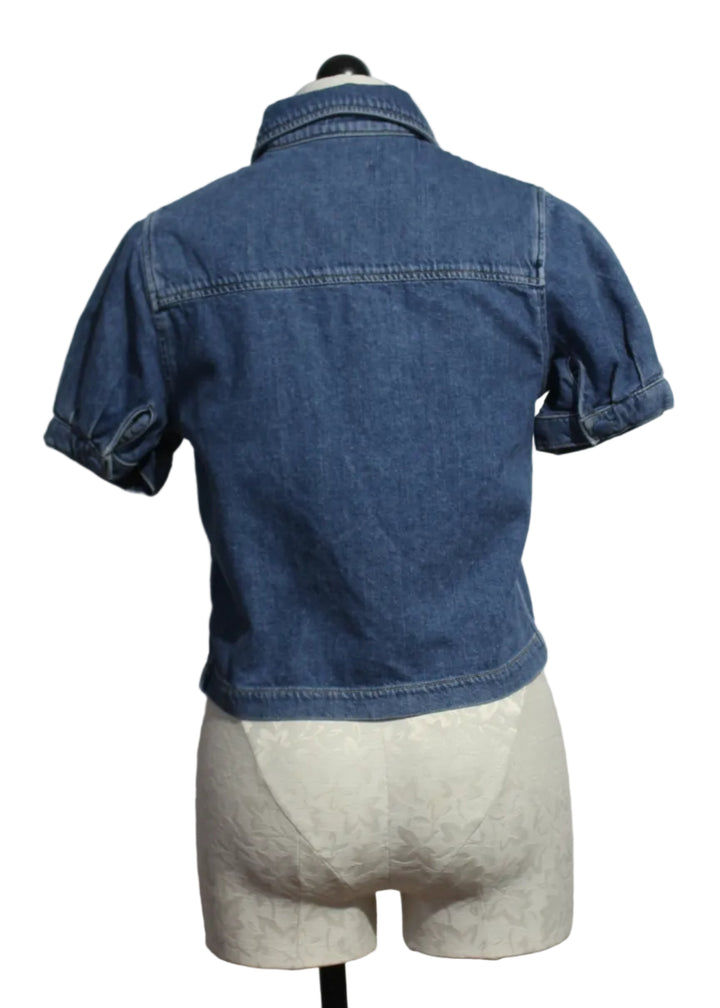  back view of the Puff Sleeve Montauk Shirt by DL1961 