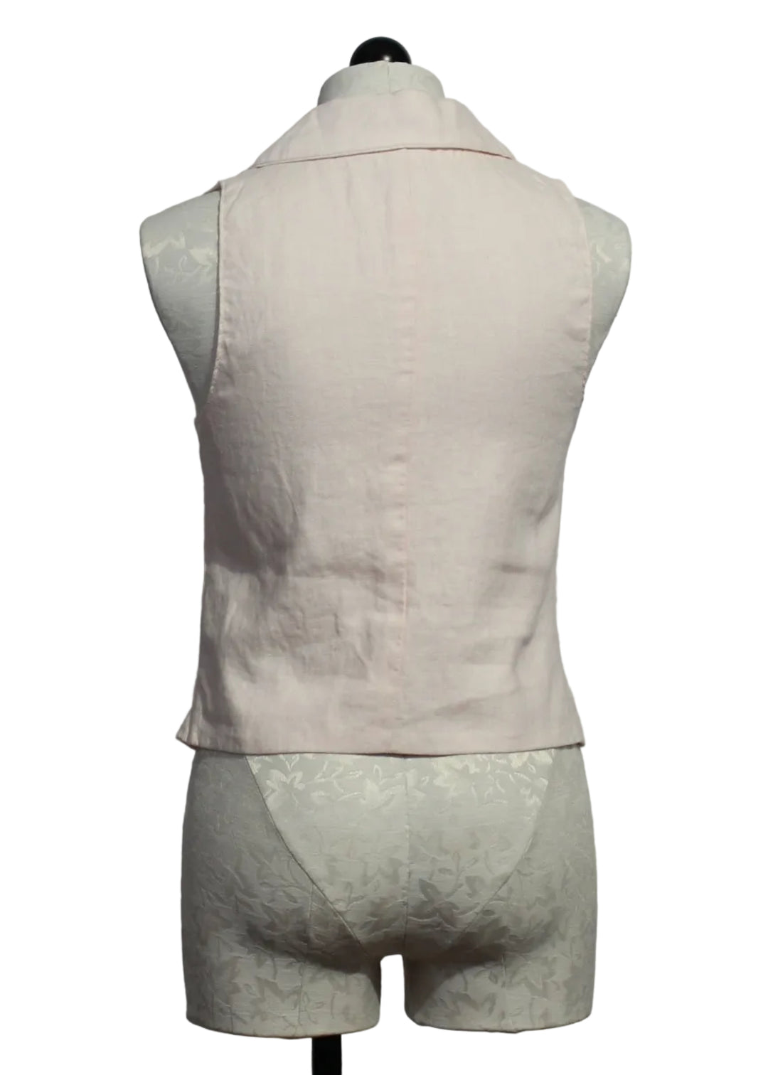 back view of the Ballet colored Sleeveless Linen Neev Top by DL1961 