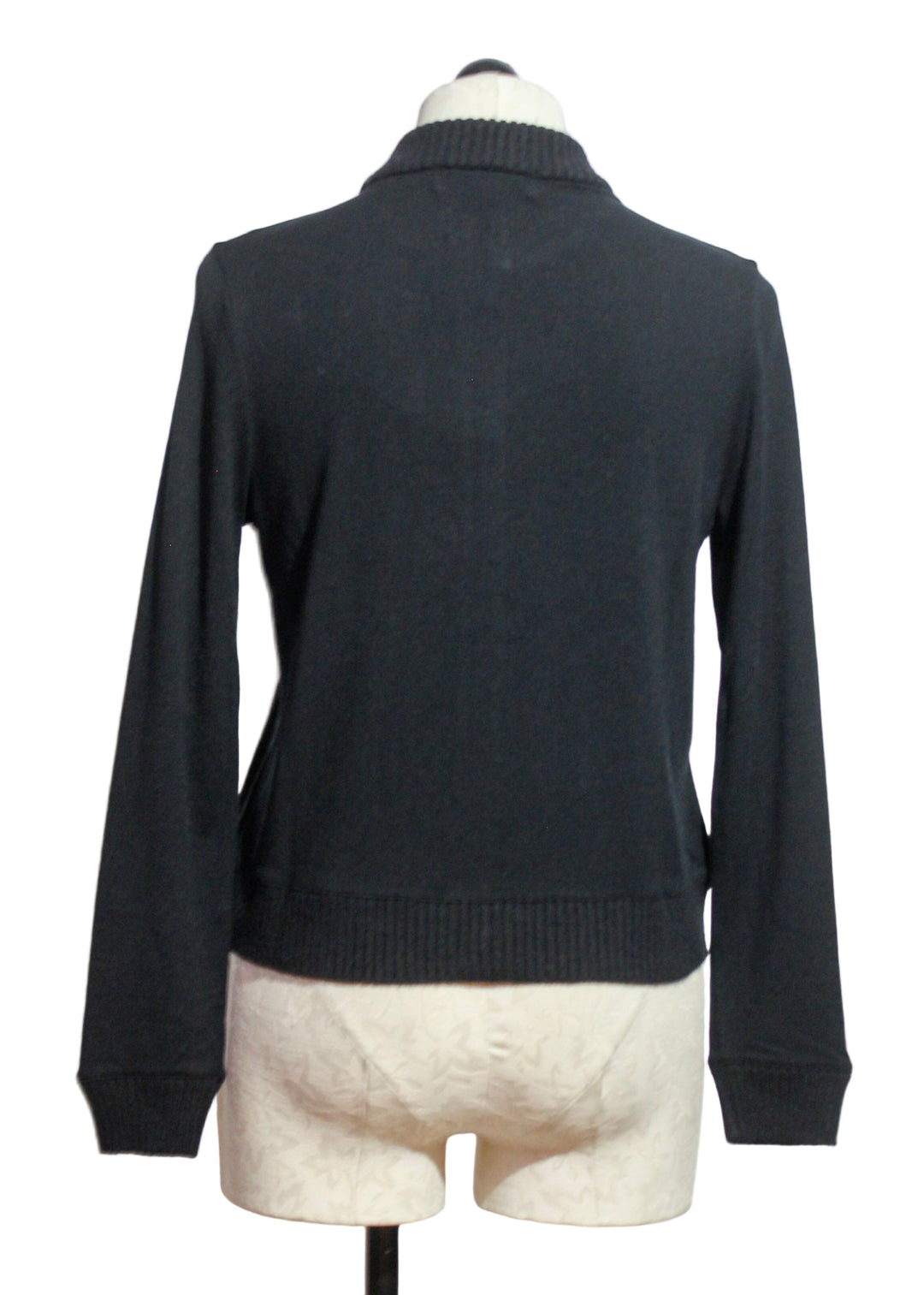back view of black Maou Sweater Jacket by Aldo Martins