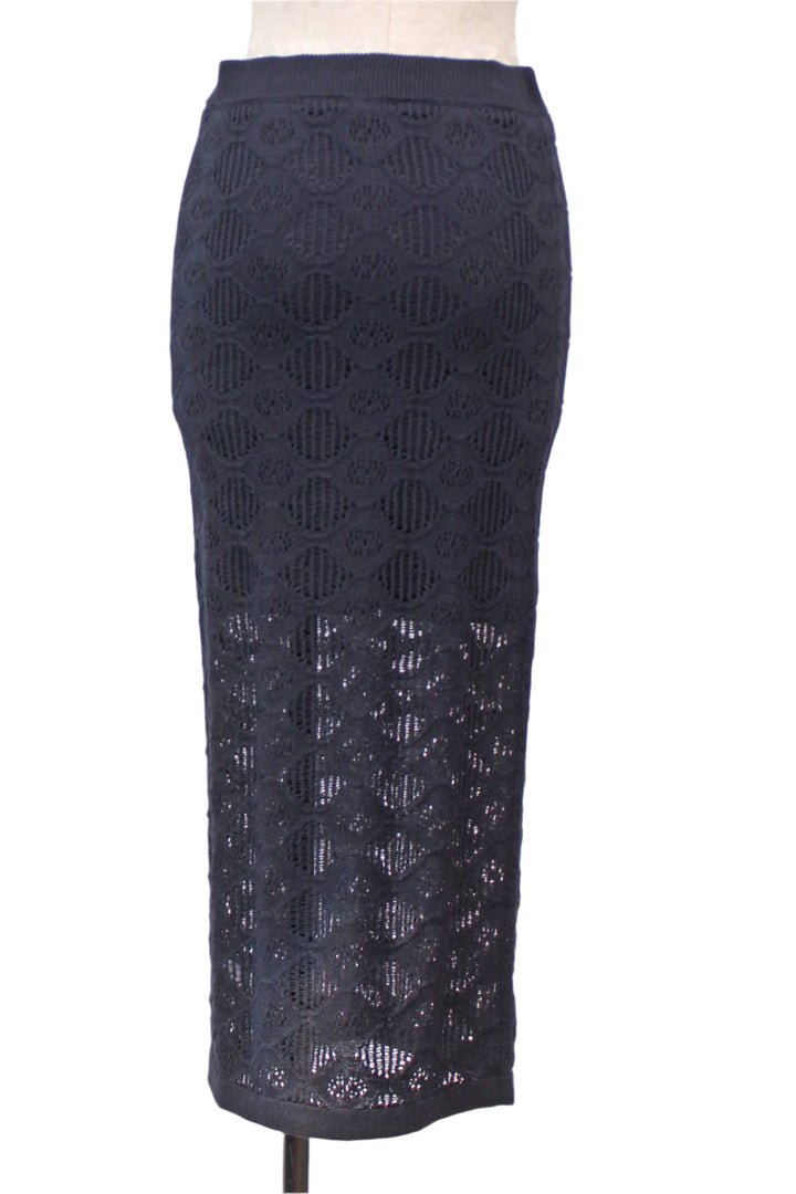 back view of Navy The Courtside Skirt by Favorite Daughter