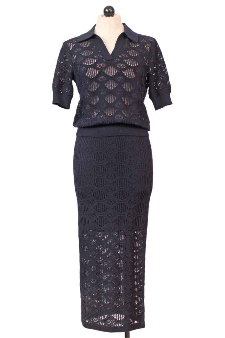 Navy The Courtside Skirt by Favorite Daughter with the matching Navy Courtside Polo