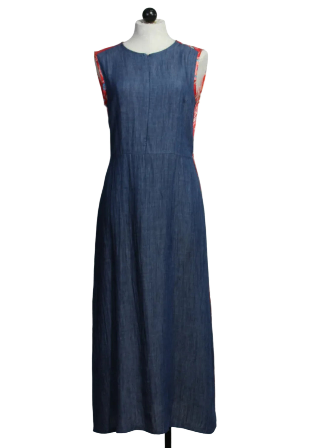 Sleeveless Long Denim Effect Dress by Aldo Martins