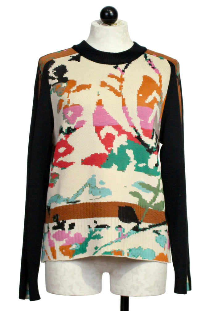 Multicolor Abstract Floral Sweater by Aldo Martins
