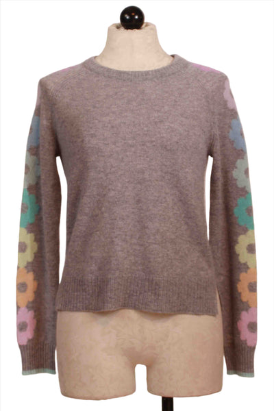 harbor grey Daisy Jones Intarsia Raglan Sleeve Sweater by Alashan Cashmere