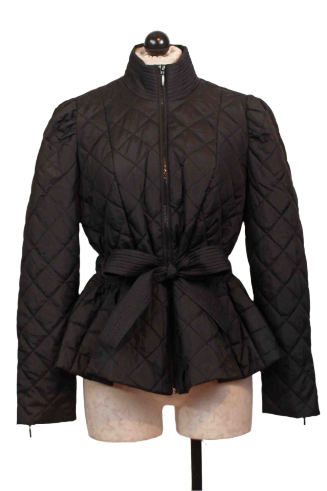 Black Quilted Raven Jacket by Marie Oliver