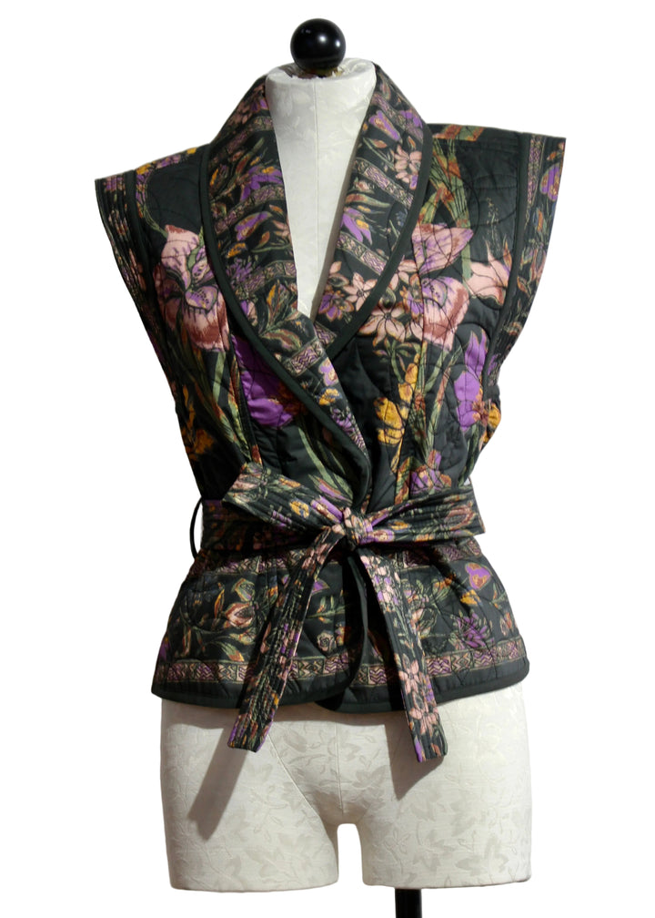 BOWIE VEST by Marie Oliver in the Nightshade print 