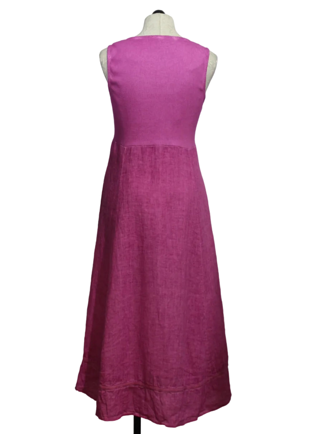 back view of Pink Sleeveless Cotton Dress by Compli K 