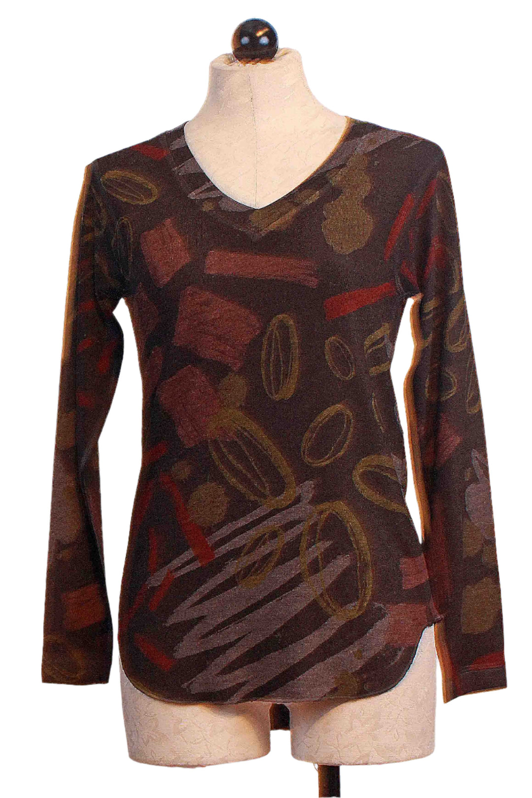 Long Sleeve Top with Multicolored Shapes by Nally and Mille