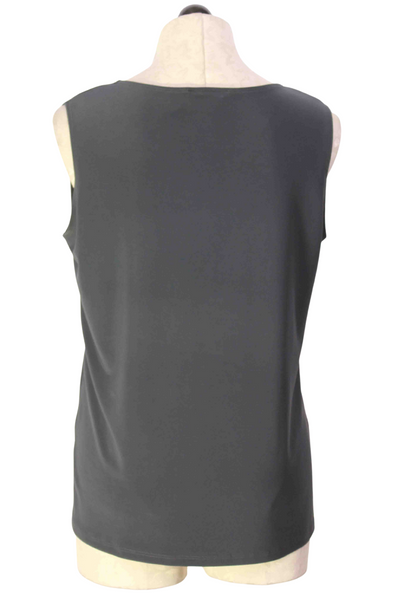 back view of Basic Grey Tank Top by Reina Lee