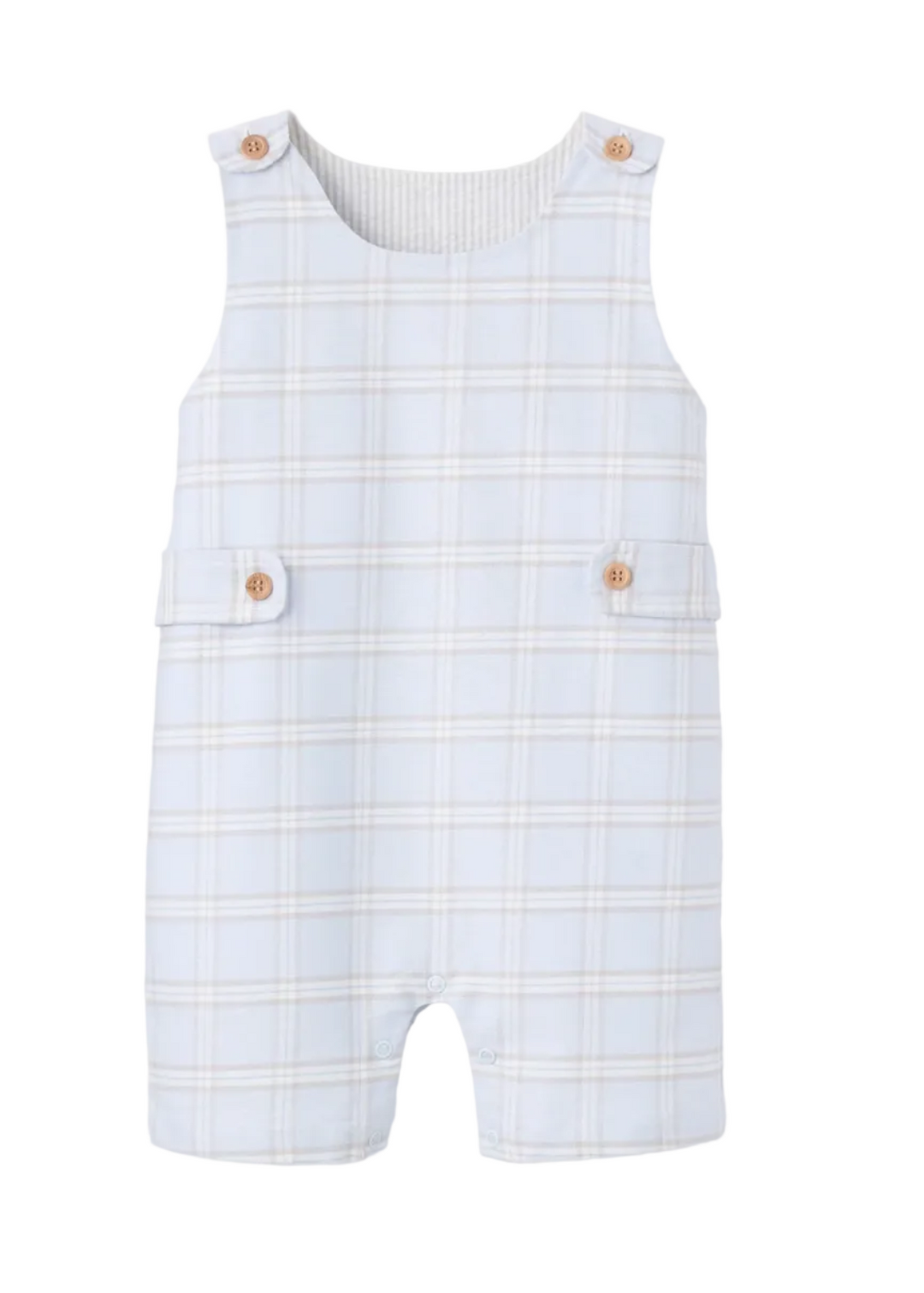 Blue/Grey Dreamscape Plaid Jon Jon by Elegant Baby