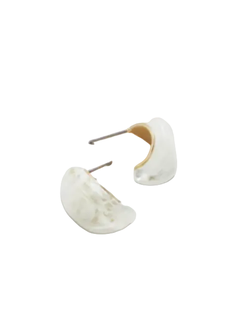 Dew Drop Hoop Earring White by Spartina 449