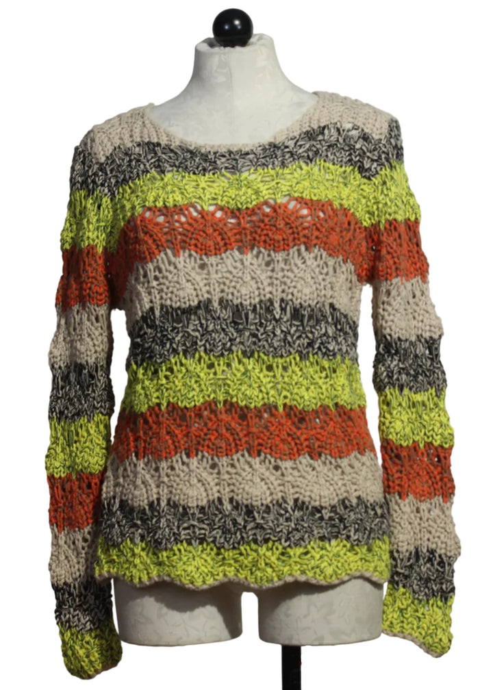 Multicolor Striped Long Sleeve Sweater by&nbsp;Alison Sheri