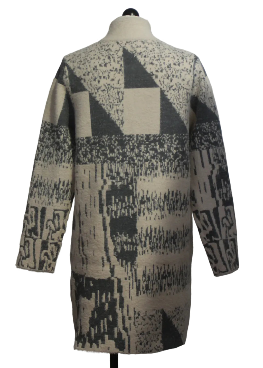 back view o  Zip Front Sweater Coat by Alison Sheri 