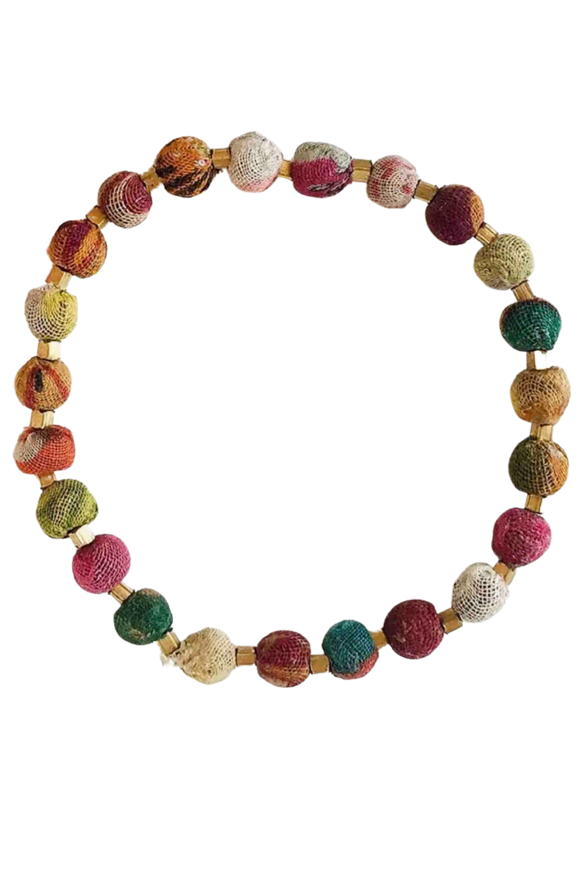 Multicolored Dotted Kantha Bracelet by World Finds