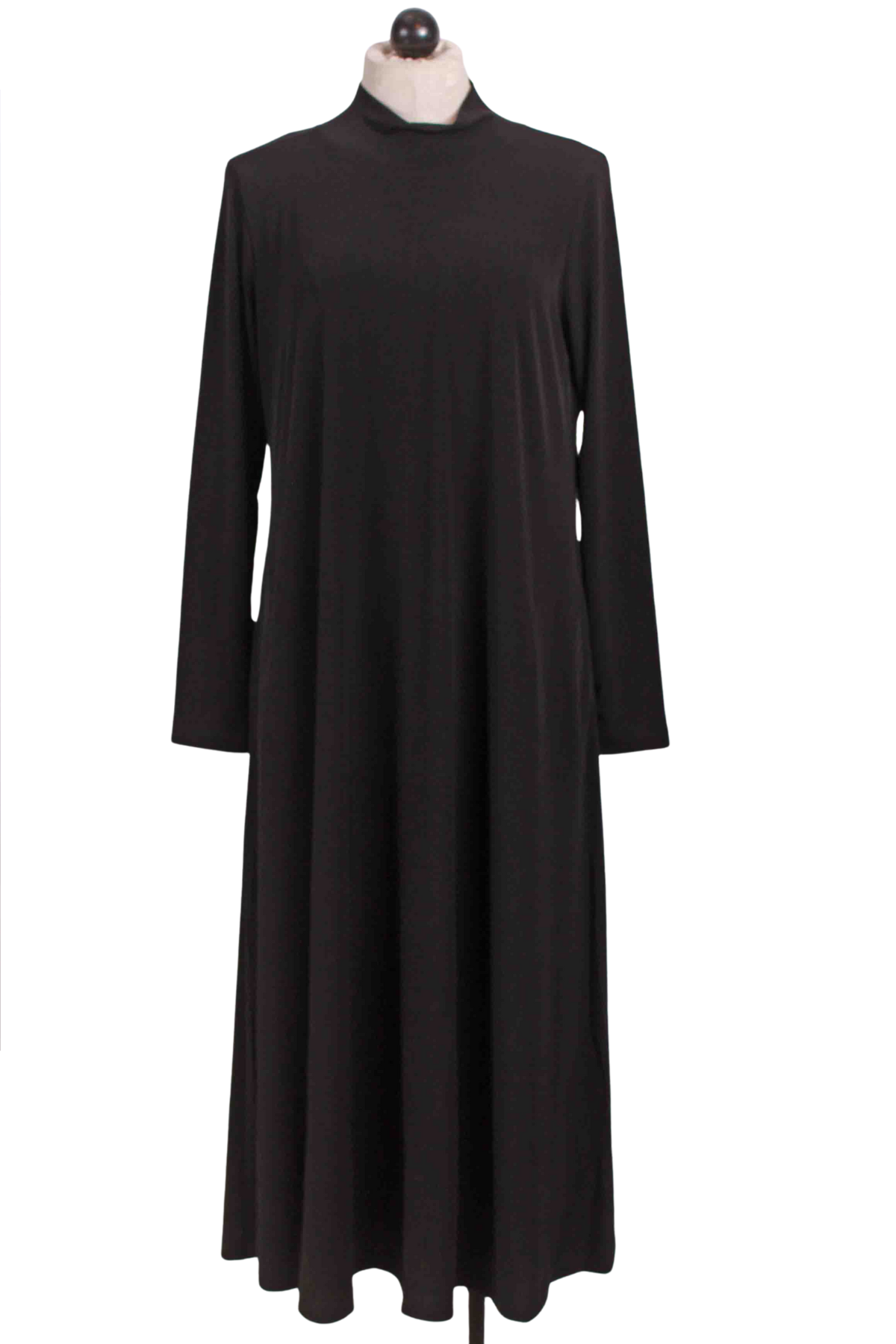 Black A Line Jersey Knit Dress by Alembika