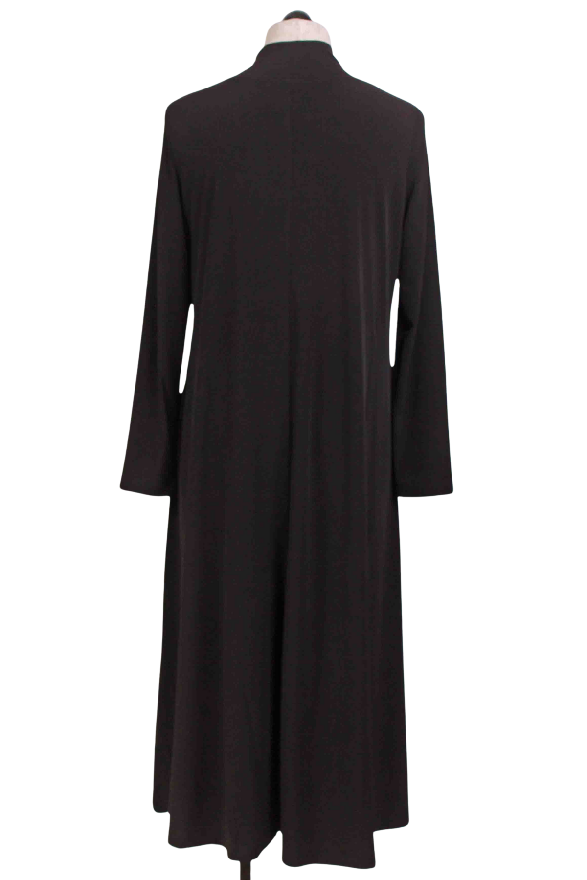 back view of Black A Line Jersey Knit Dress by Alembika