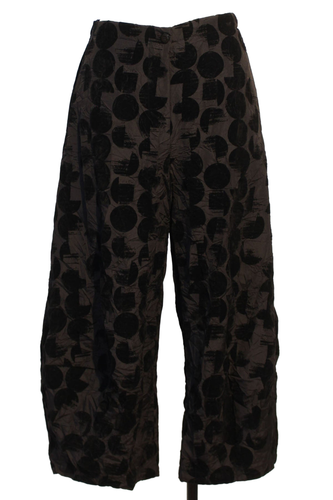 back view of Wide Leg Velvet Circle Print Pant by Alembika