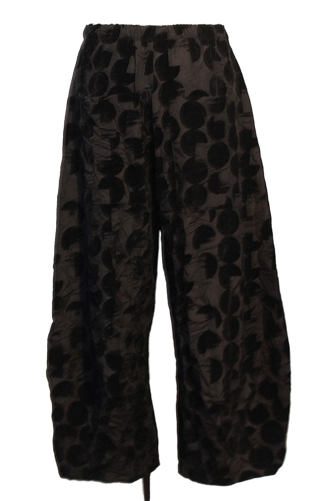 back view of Wide Leg Velvet Circle Print Pant by Alembika
