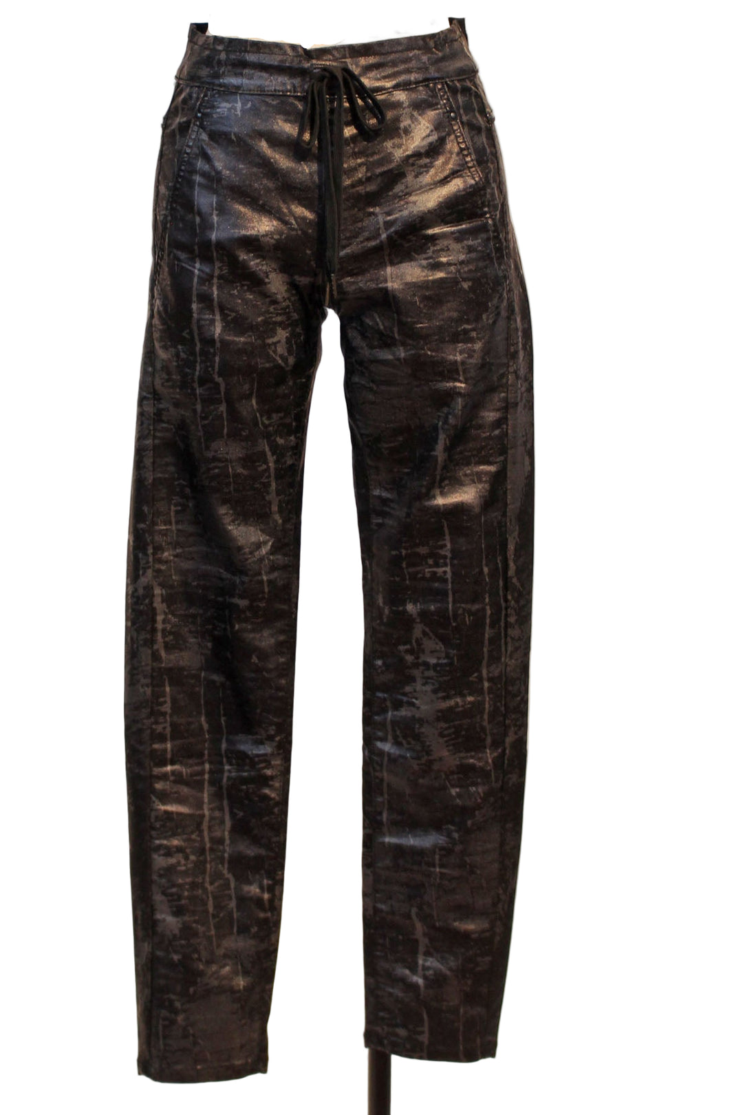 Iron Drawstring Waist Jeans by Alembika