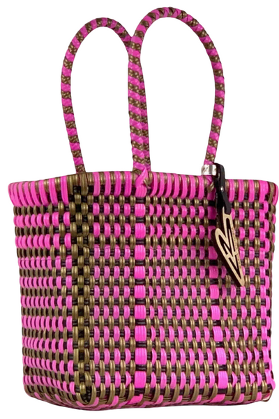 Pink and Cocoa Mini ATEMI 52 Tote Bag by My Maria Victoria