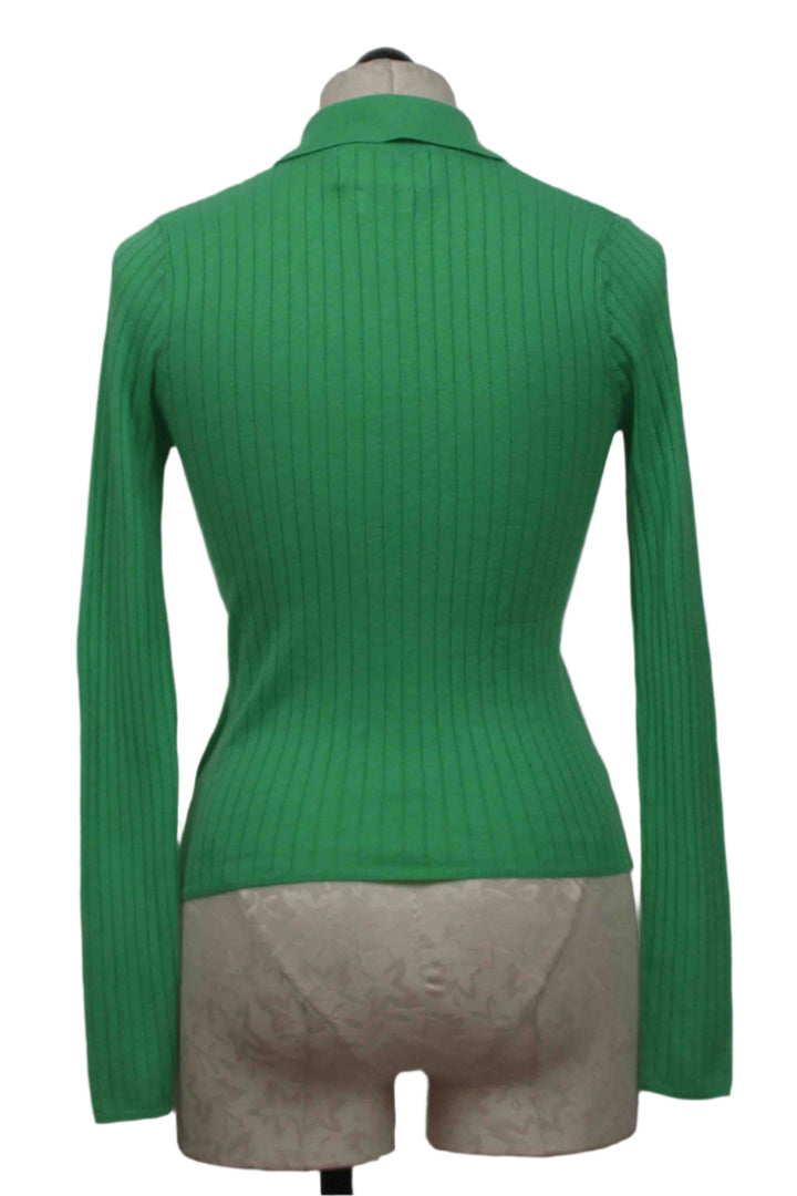 back view of Bay colored Adela Ribbed Polo by Colorush