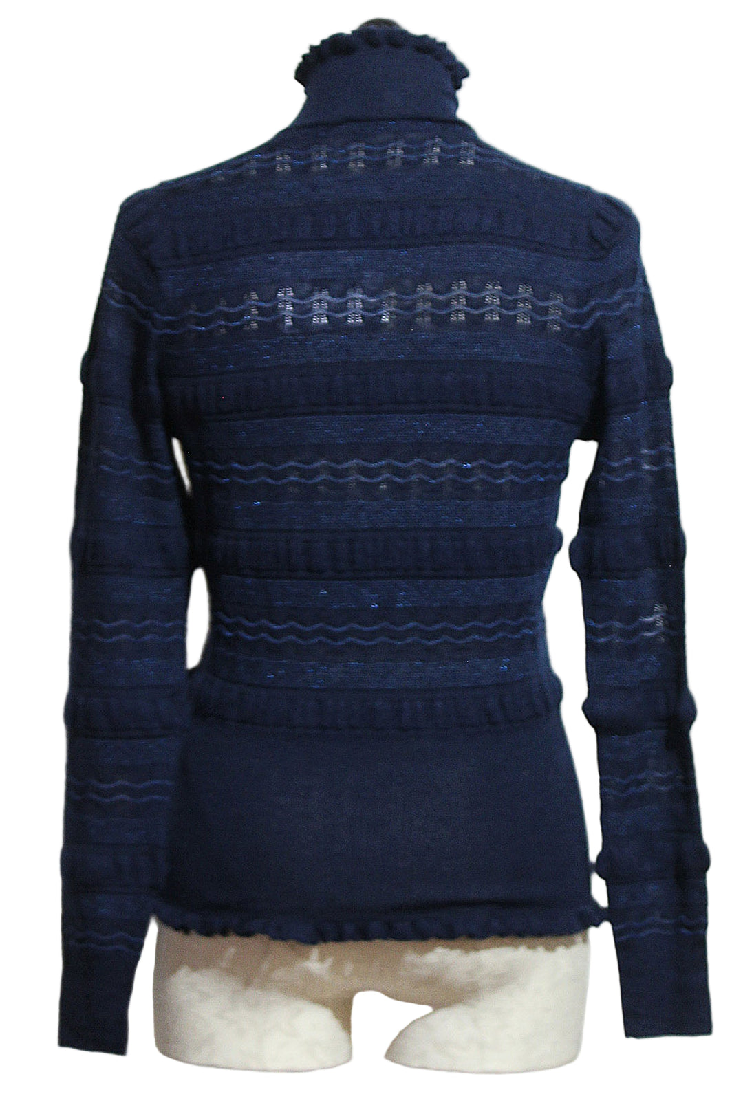 back view of Pacific colored Striped Pointelle Knit Adison Top by Marie Oliver
