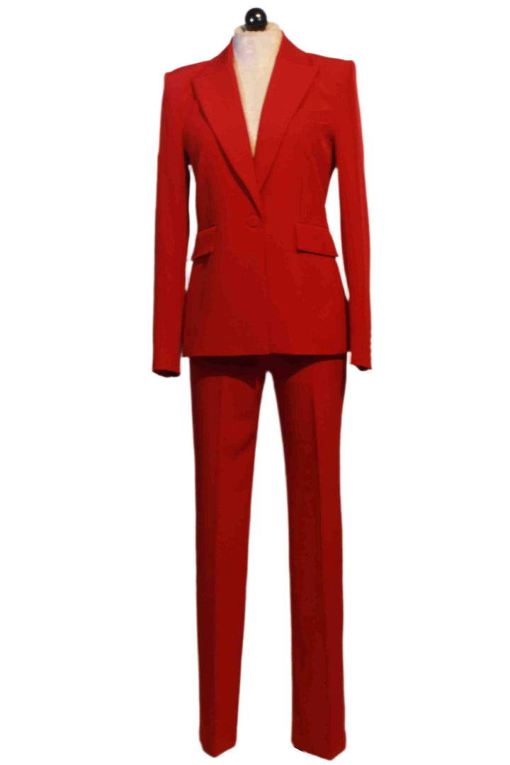 Ruby colored Aimee Crepe Blazer by Generation Love paired with the Lynette Crepe Pants